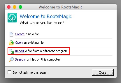 Fig 2 Import from different program