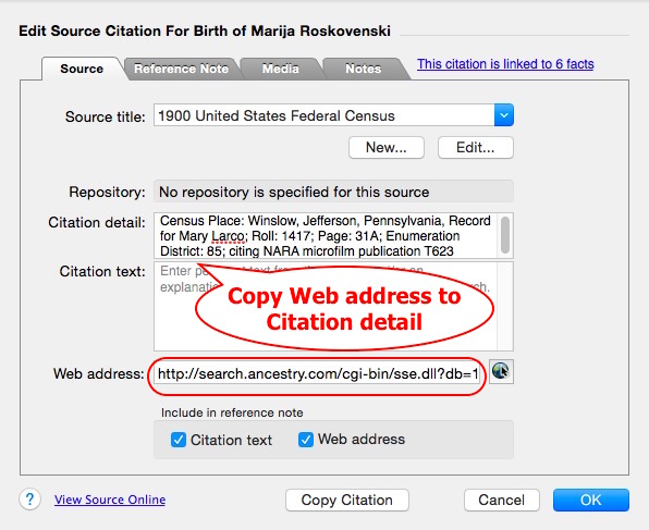 family tree maker 2014 source citations